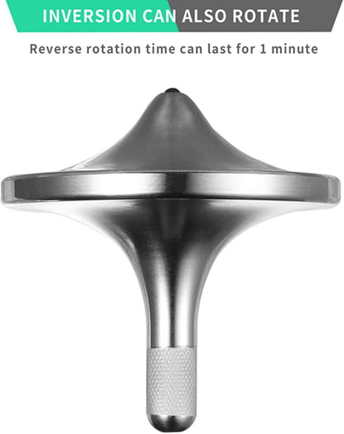 Stainless Steel Spinning Top, Premium Metal Desk EDC Fidget Toy, Perfect Balance, Spins Over 6 Minutes, Great Value