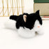 PEACH CAT Cat Stuffed Animal Cute Plushies Small Plush Toys Gifts for Kids Black and White