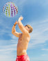 Big Beach Ball 15.5inch, Large Inflatable Rainbow Color Swimming Pool Party Ball for Summer Outdoor Water Games