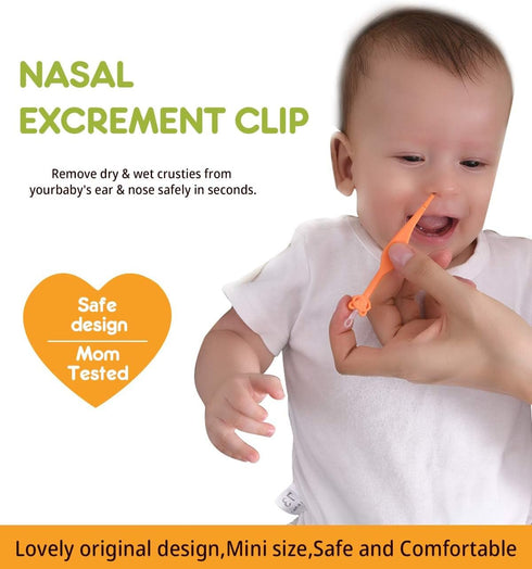 Pack 3 1 Two in Baby Nose and Ear Gadget, Safe Baby Nose and Ear Cleaner, Nose Cleaning Tweezers for Infants
