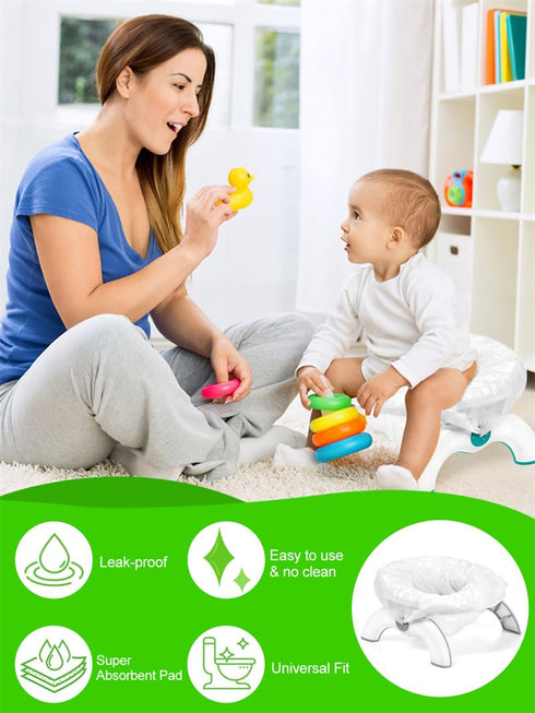 Vivisuyou 90 2-in-1 Disposable Potty Bags Liners Compatible with OXO Tot Go Potty, Refill Bags for Toddler Toilet
