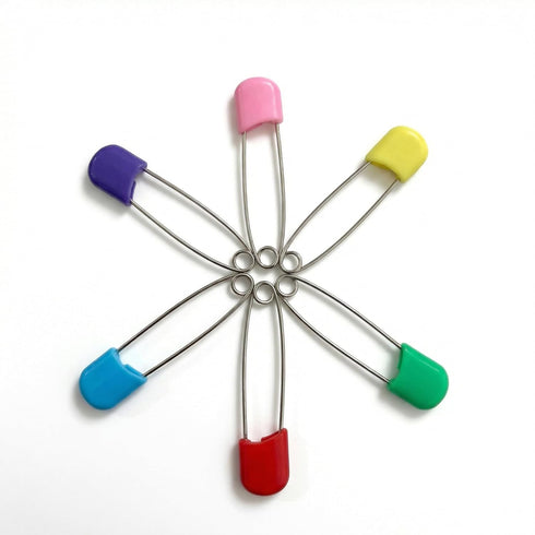WALWAL 30 Pcs Diaper Pins Stainless Steel Safety Lock Cloth Diaper Fasteners Baby