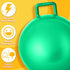 Lewtemi 3 Pcs 29 Inch Bouncing Ball with Handle, Outdoors Hopper Ball with Air Pump for Sports School Games (Purple,