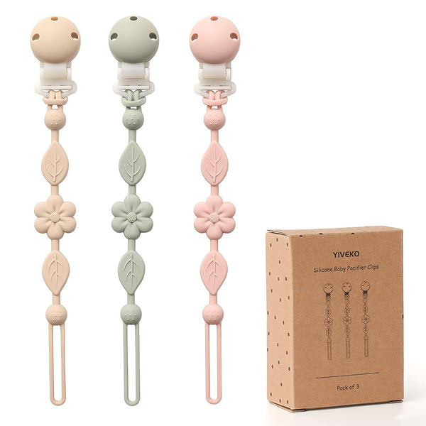 Pacifier Clips for Baby Silicone Pacifier Holder Clips for Boys Girls One