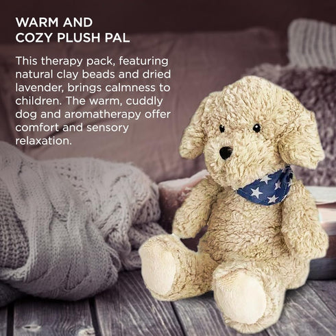 MON AMI Bentley The Puppy Heated Stuffed Animal, 11", Microwavable Lavender Scented Plush Toy