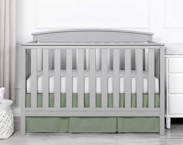 Love2Sleep Crib Pleated Bed Skirt, 100% Egyptian Cotton 800 Thread Count, Crib Size