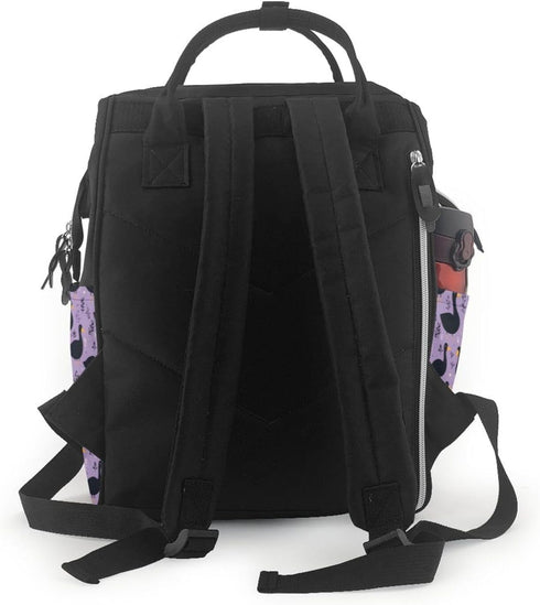 TZTTZT Backpack, Mommy Cute Goose Black Print Diaper Bag Toddler Baby Girl Boy Diaper Bag for Mom Dad, Bags Travel Baby