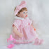 ENADOLL Lifelike Reborn Baby Doll, 16 Inch Realistic Girl with Pink Headband, Gift Set for Kids Age 3+