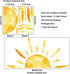 Duocheer ('''') Half Sun Wall Decal Extra Large Boho Sun Wall Decals Peel and Stick Removable Sunshine Wall Stickers