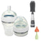 Cintog 2 Pack Collapsible Baby Bottle Set with Soap Dispensing Brush Kit, 6oz,