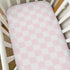 Selgkds 52''x28'' Pink and White Checkered Baby Crib Sheets for Girls Gingham Plaid Checkerboard Soft Snug Fitted Crib