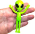 24 Pack (4") Bendable Rubber Neon Green Aliens - in a Display Box. Action Figures Bendable UFO Aliens Limbs Sensory