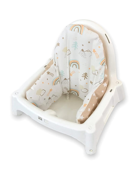 Cover Washable & Reversible Cotton Cushion Cover for IKEA High Chair Accessories, Compatible with Antilop,Only Cover!