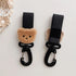 PLCPDM Pram Pet Cart Hook Hooks Strap with Clip for Hanging Diaper Bag Shopping Bags Multipurpose Hooks