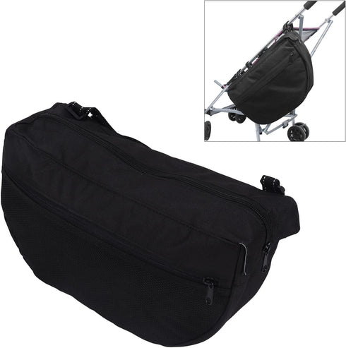 Stroller Organizer Bag, Waterproof Side Sling Stroller Storage Attachment with Pocket for Travel Walking