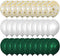 Jungle Safari Dinosaur Theme Party Supplies, 30pcs 12 Inch Green White Latex Balloons with Confetti