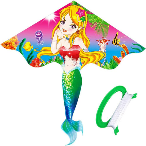 HENGDA KITE Beautiful Mermaid Kite for Kids, Easy to Fly and Assemble
