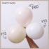PartyWoo White Sand Balloons, 50 pcs 5 Inch Small Mini Beige Cream Latex Balloons for Party Decorations
