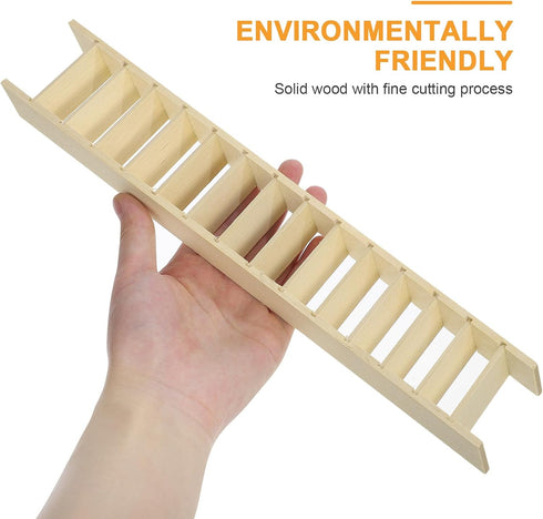 Abaodam Doll House Miniature Wooden Ladder, Retro Decor Tiny Furniture, Small Decorative Ladder Model