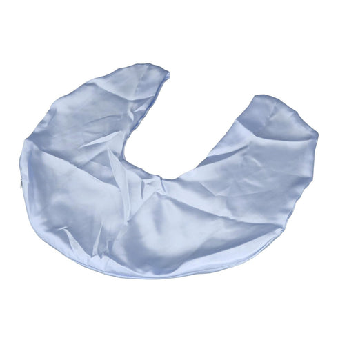Grey & Blue Washable Nursing Pillow Cover - Soft Satin for Breastfeeding
