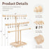 3 POVETIRE Headband Holder Stand Storage for Baby, Tier Wooden Bow Organizer for Girls Hair Bows, Infant Hair