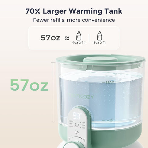 Momcozy 57 oz 6 Settings Instant Water Warmer for Making Formula, Dual Lights for Night Feedings, fl Large Capacity