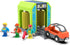 Car Wash Station Playset Toy for Wooden Train Track, Creative Pretend Play Toy Vehicles Accessory for Toddlers