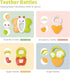 Set 0 1 2 3 4 5 6 7 8 9 10 11 12 Baby Gym Play Mat, Musical Activity Center for Baby, Baby Rattles Toys with Storage
