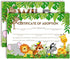 Jungle Wild Plush Pet Stuffed Animal Adoption Certificates, 10 Fill in Cards 5"x7" by AmandaCreation