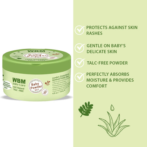Set 5 WBM Care Baby Gift | Essential Baby Skin Care Products - Baby Lotion, Baby Shampoo, Face Cream, Baby Powder
