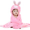 TONWHAR 0-4 Years Toddlers' And Kids' Boys Girls Animal Face Hooded Blanket