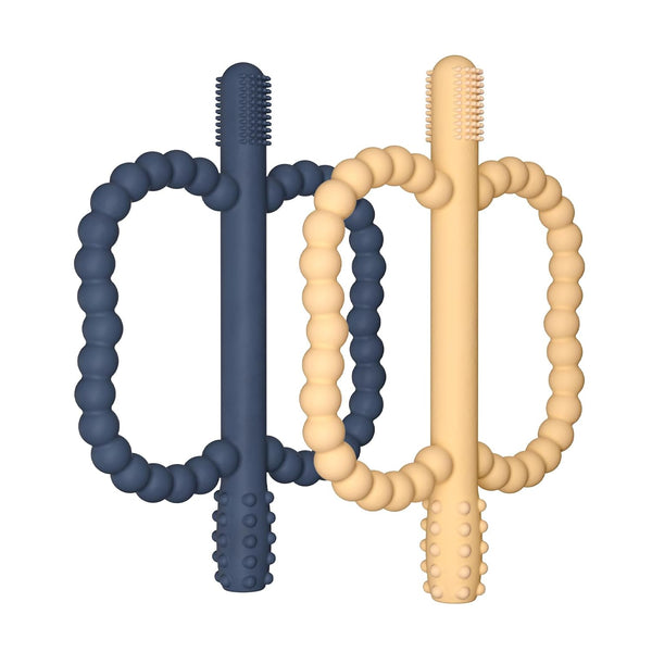 2 Pack Baby Silicone Teething Toys, Teething Sticks for Babies,Silicone teether Tubes
