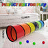 Kids Play Tunnel for Toddlers, Colorful Pop Up Baby Tunnel for Crawling, 6 Foot Collapsible Gift for Children Dog