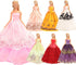 BARWA 5 Pcs Handmade Doll Clothes Wedding Gowns Party Dresses for 11.5 Inch Dolls
