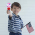 ArtCreativity 7.5 Inch Light Up Patriotic Magic Ball Wand, Flashing LED Spinner Toy for Kids, 4th of July Favor