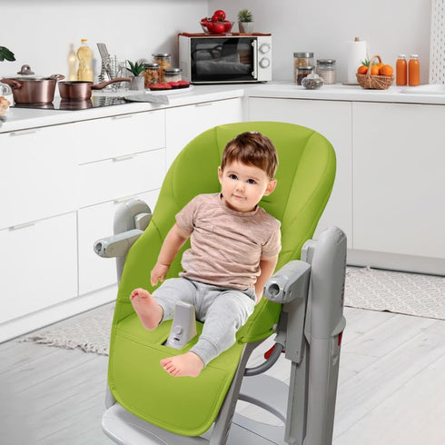 Surakey Baby High Chair Cover - PU Leather High Chair Seat Cushion for Baby Waterproof Dining Chair Padding High Chair