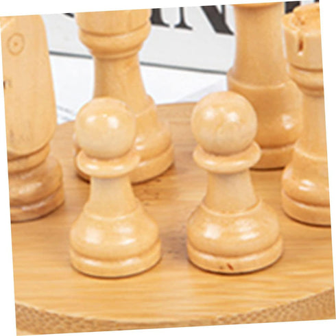 TOYANDONA 50pcs Wooden Chess Pieces Toys - Unfinished Wood Crafts Puzzle Toy - Wood Checker Toys Painting DIY Chess