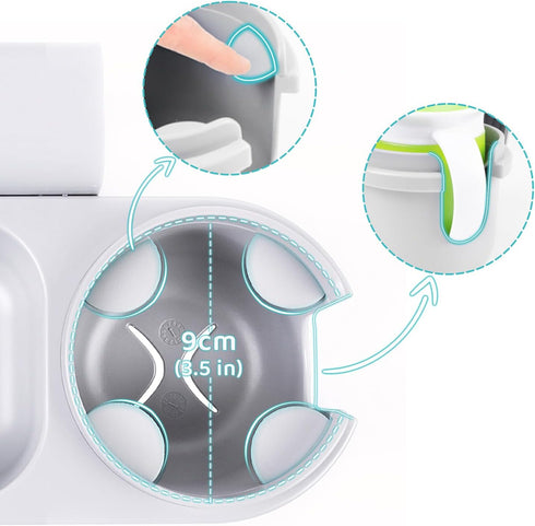 WedFeir SnackPod Child Cup & Snack Holder for Convertible Car Seats & Strollers - BPA Free - Grey