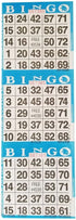 Bingo Paper Game Cards – 3 Card – 10 Bingo Sheets – 100 Books – 10 Colors, Made in USA