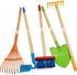 Kids Shovel, Rake for Leaves, Spade, Hoe and Broom, 5Pcs Kids Garden