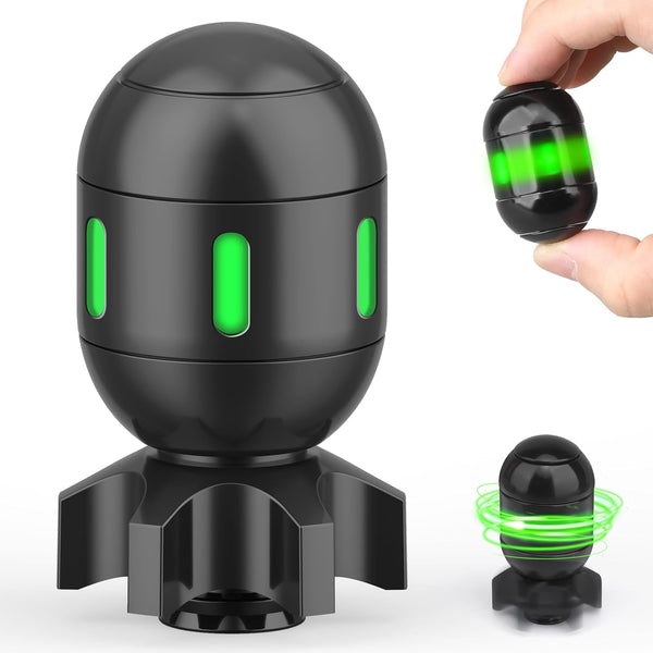 Amarlozn Atomic Bomb Fidget Spinner Toy, Transformable Metal Luminous Desk Toy Decor, EDC