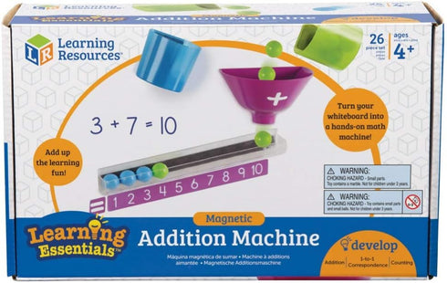 26 4+ Learning Resources Magnetic Addition Machine, Math Games, Classroom Supplies, Homeschool Supplies, Pieces, Ages