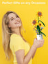 AMSHINE Set, Sunflower Bouquet Building Block Flower with Vase Building Toys, Home Garden Office Decorations and Party