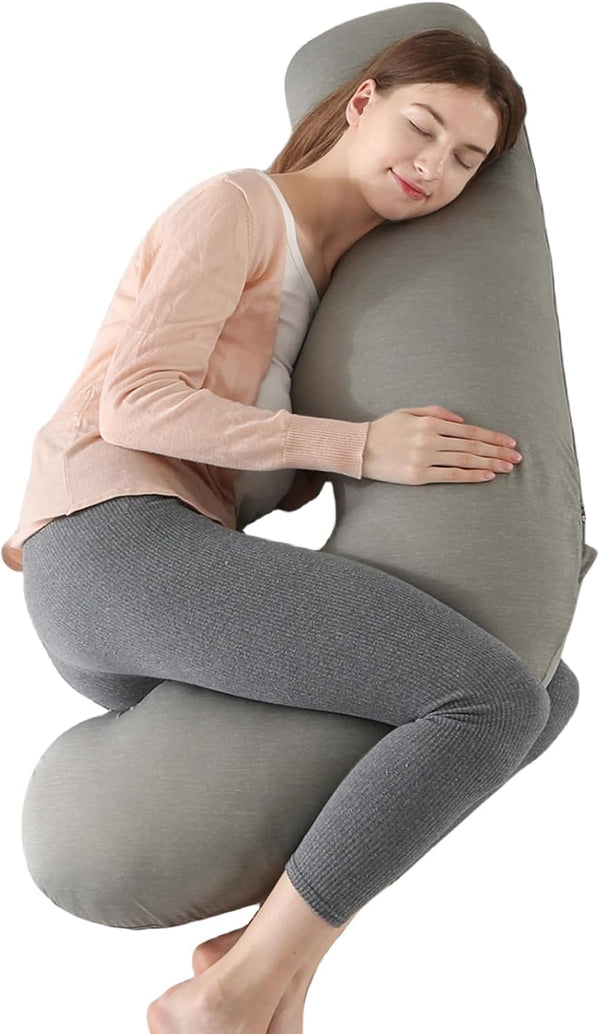 BATTOP Pregnancy Pillows with Cooling Cover,Cooling Maternity Pillow for Sleeping,Support for Belly,HIPS,Legs,Pregnancy