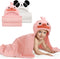 Toddler Bath Towels Age 1-2, Soft Absorbent Animal Hooded Towel for Kids