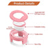 MCGMITT Portable Potty Seat for Kids Travel - Foldable Training Toilet Chair for Toddler Girls with Storage Bags