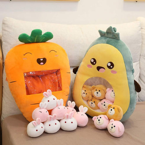 REFAHB Cute Stuffed Avocado Throw Pillow, Removable Fluffy Creative Gifts for Teens, Girls, Kids