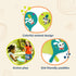 B. toys Bounce & Play Paddle Set - Sports & Outdoor Paddle Ball Game with 2 Colorful Paddles & 1 Ball for Kids