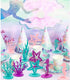 SUNBEAUTY 20Pcs Mermaid Party Decoration, DIY Felt Table Centerpiece, Under The Sea Baby Shower Little Mermaid Girl