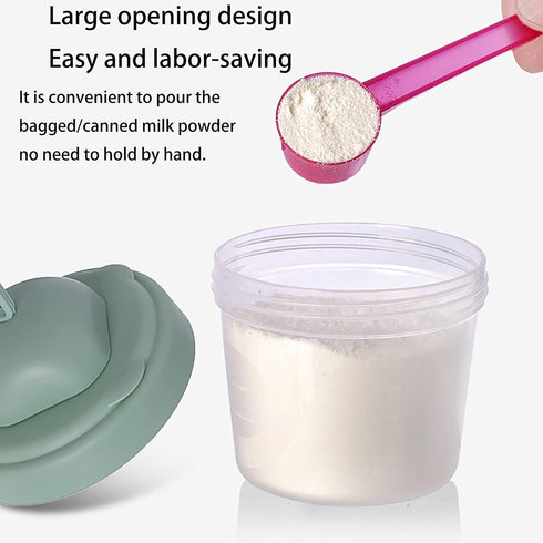 IENYPA 4 Layers Baby Milk Powder Formula Dispenser on The go, Baby Formula Containers for Travel, Formula Holder Mixer